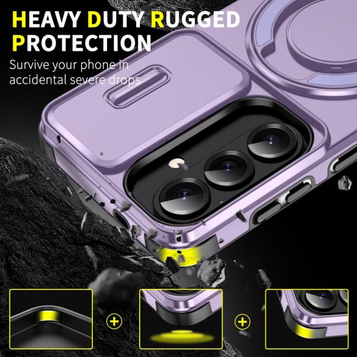 OEM - Mobilskal för Samsung Galaxy S26 Magnetiskt TPU + PC med skärmskydd - Lila