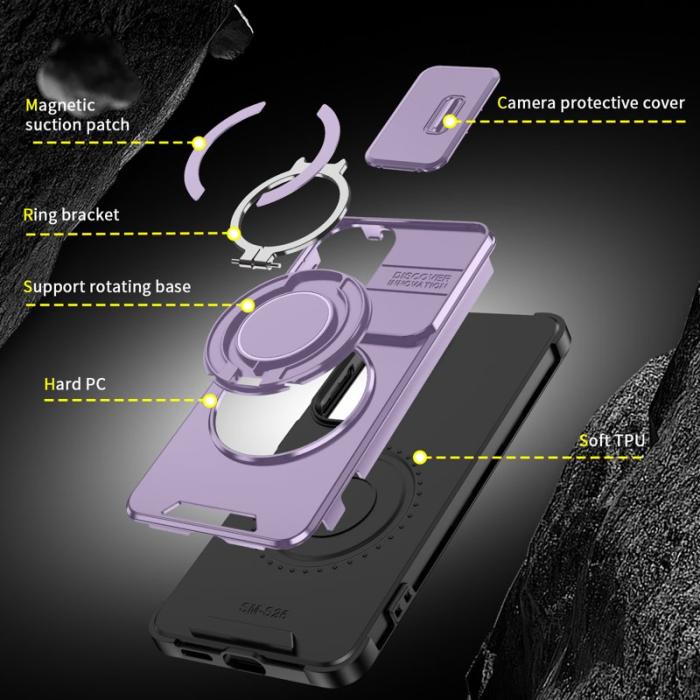 OEM - Mobilskal för Samsung Galaxy S26 Magnetiskt TPU + PC med skärmskydd - Lila