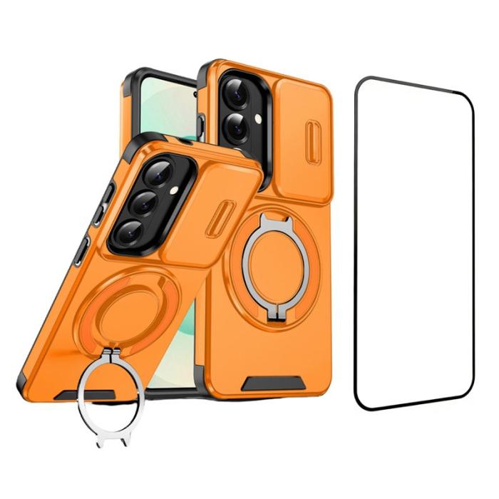 OEM - Mobilskal för Samsung Galaxy S26 Magnetiskt TPU + PC med skärmskydd - Orange