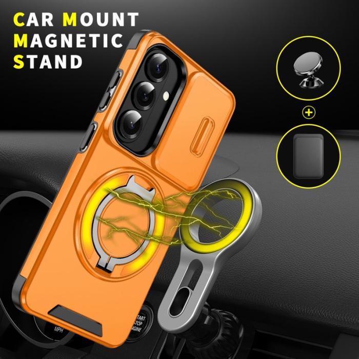 OEM - Mobilskal för Samsung Galaxy S26 Magnetiskt TPU + PC med skärmskydd - Orange