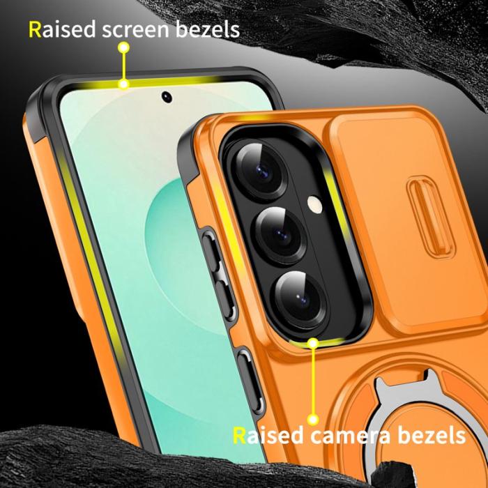 OEM - Mobilskal för Samsung Galaxy S26 Magnetiskt TPU + PC med skärmskydd - Orange