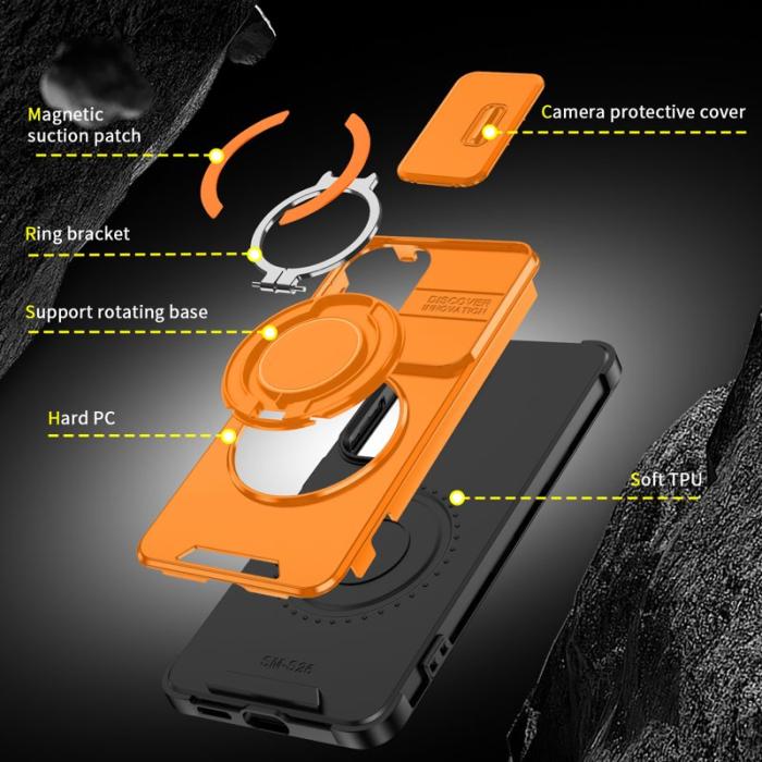 OEM - Mobilskal för Samsung Galaxy S26 Magnetiskt TPU + PC med skärmskydd - Orange