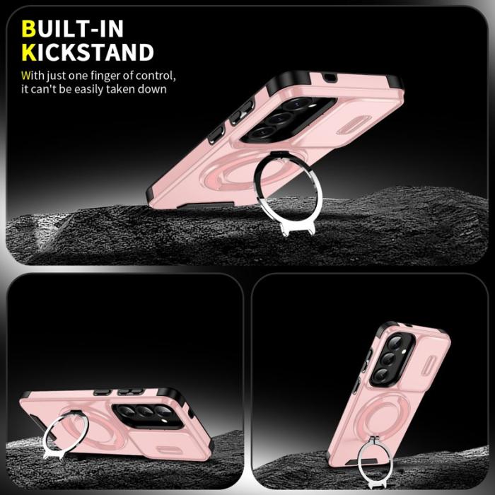 OEM - Mobilskal för Samsung Galaxy S26 Magnetiskt TPU + PC med skärmskydd - Rosa