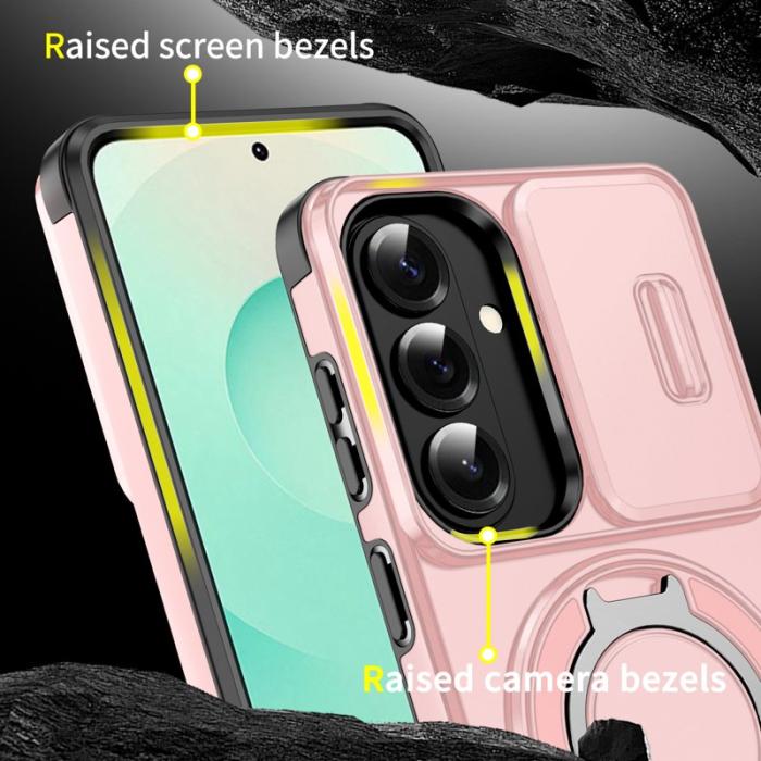 OEM - Mobilskal för Samsung Galaxy S26 Magnetiskt TPU + PC med skärmskydd - Rosa