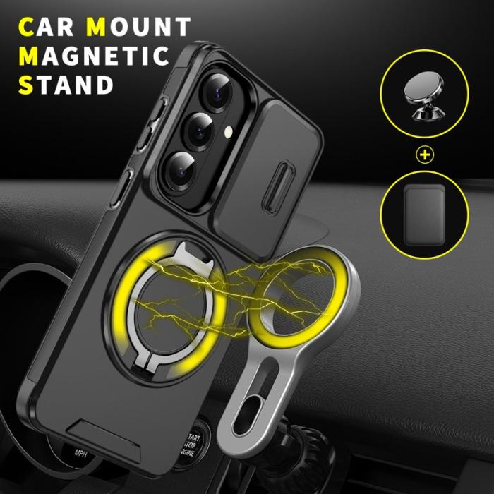 OEM - Mobilskal för Samsung Galaxy S26 Magnetiskt TPU + PC med skärmskydd - Svart