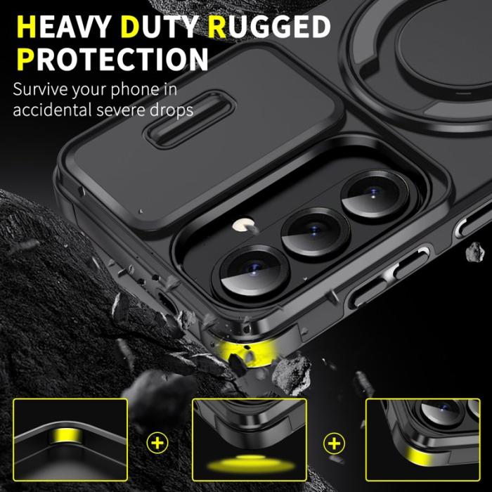 OEM - Mobilskal för Samsung Galaxy S26 Magnetiskt TPU + PC med skärmskydd - Svart