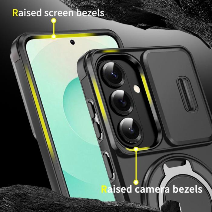 OEM - Mobilskal för Samsung Galaxy S26 Magnetiskt TPU + PC med skärmskydd - Svart