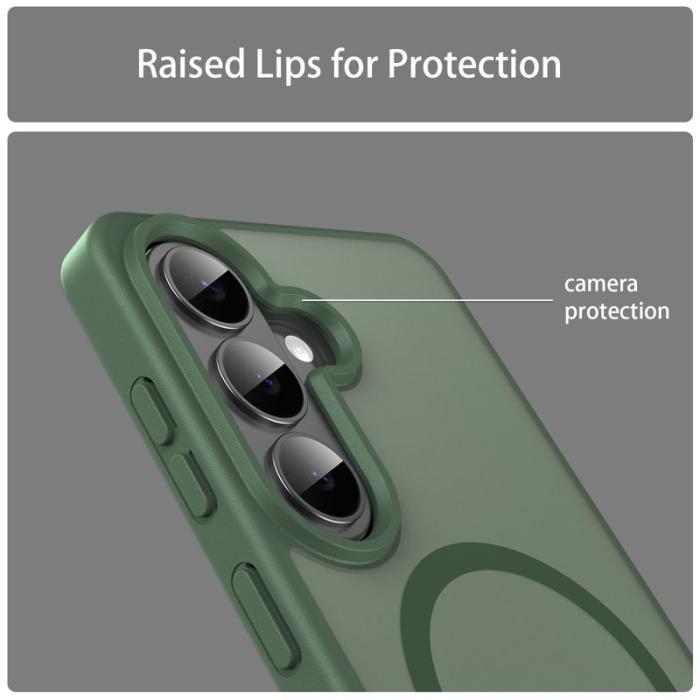 OEM - Mobilskal för Samsung Galaxy S26 Magnetiskt TPU + PC - Olivgrön