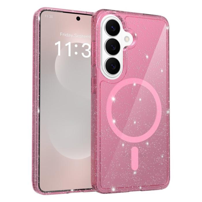 OEM - Mobilskal för Samsung Galaxy S26 Magnetiskt TPU + PC - Transparent Rosa
