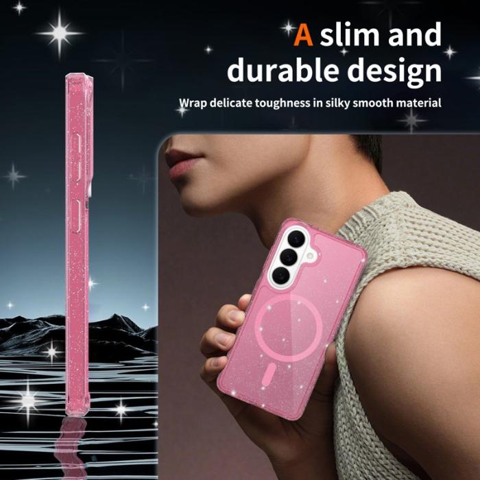 OEM - Mobilskal för Samsung Galaxy S26 Magnetiskt TPU + PC - Transparent Rosa