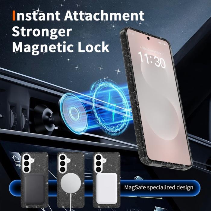 OEM - Mobilskal för Samsung Galaxy S26 Magnetiskt TPU PC - Transparent Svart