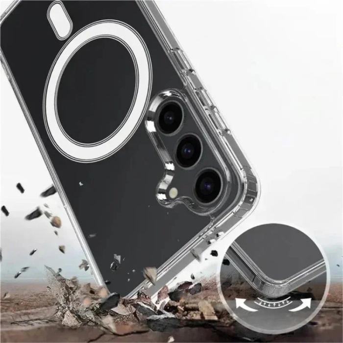 WANLONFENG - WANLONFENG Mobilskal för Samsung Galaxy S26 Magnetiskt TPU - Transparent