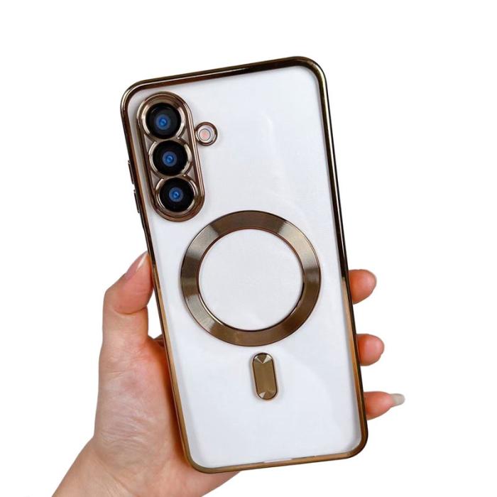 OEM - Mobilskal för Samsung Galaxy S26 Magnetiskt Transparent TPU - Guld