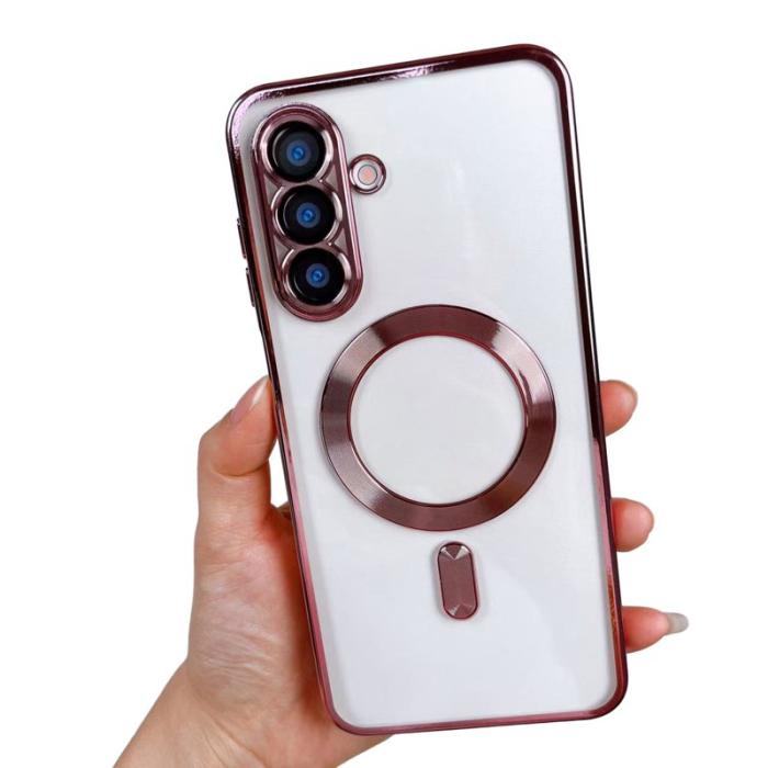 OEM - Mobilskal för Samsung Galaxy S26 Magnetiskt Transparent TPU - Rosa