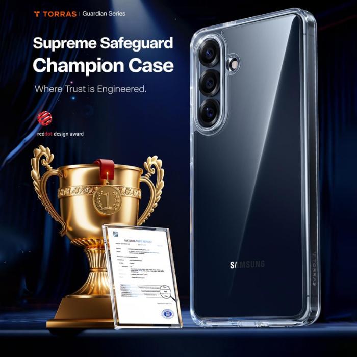 Torras - Torras Mobilskal för Samsung Galaxy S26 Matt PC + TPU - Transparent