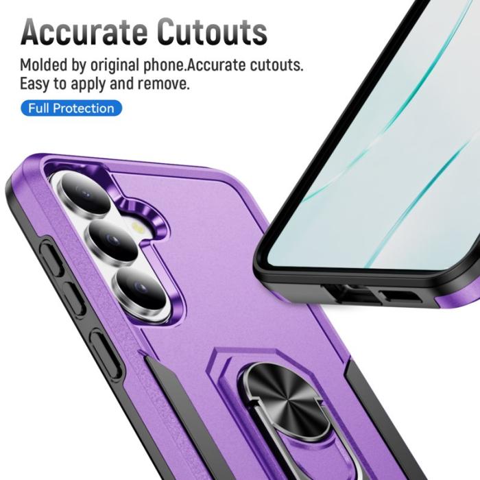 OEM - Mobilskal för Samsung Galaxy S26 Militärklass Ring Kickstand PC + TPU - Lila