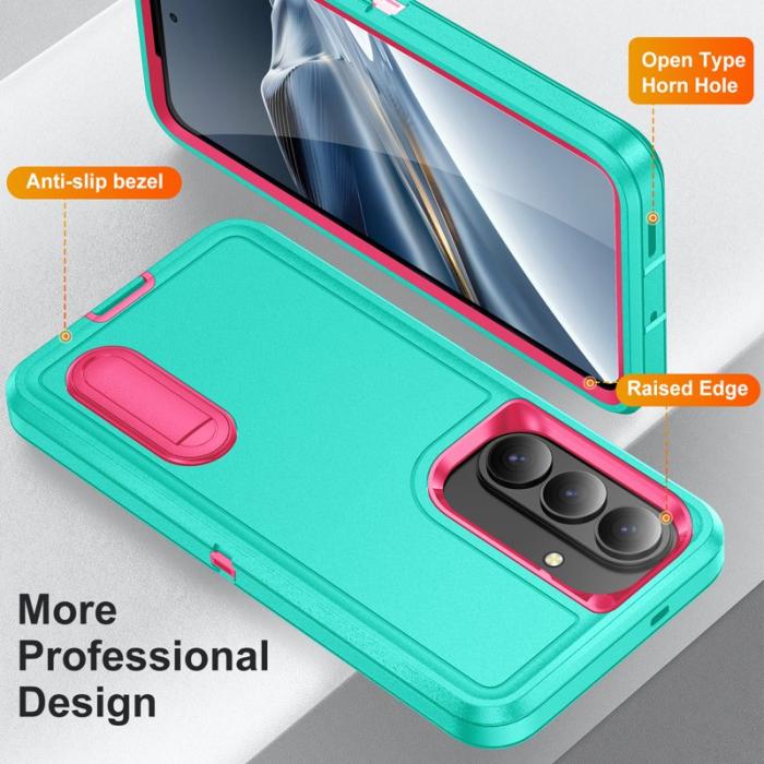 OEM - Mobilskal för Samsung Galaxy S26 PC + Silikon Anti-Drop Kickstand - Cyan