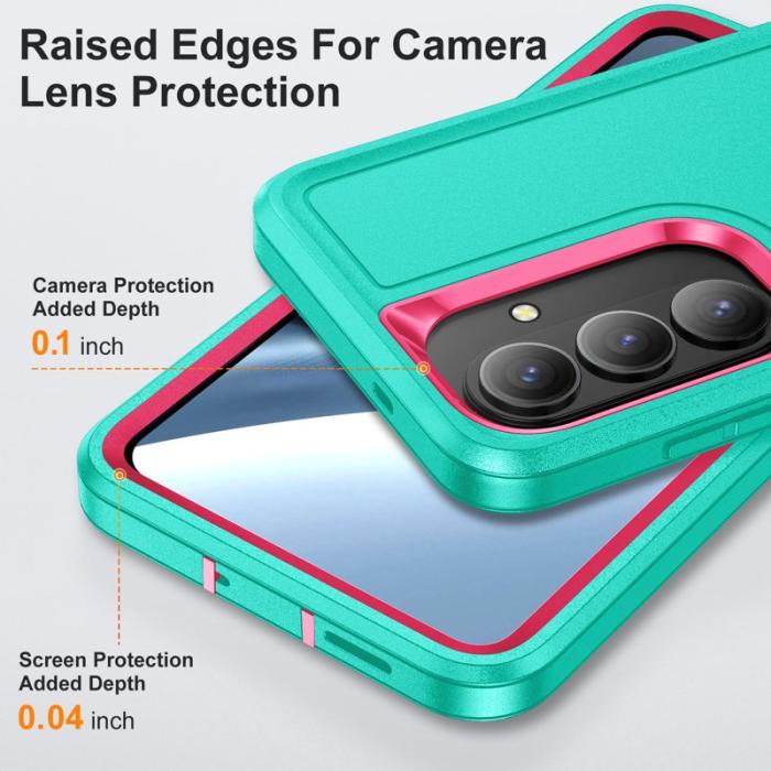 OEM - Mobilskal för Samsung Galaxy S26 PC + Silikon Anti-Drop Kickstand - Cyan