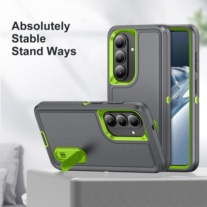 OEM - Mobilskal för Samsung Galaxy S26 PC + Silikon Anti-Drop Kickstand - Grå