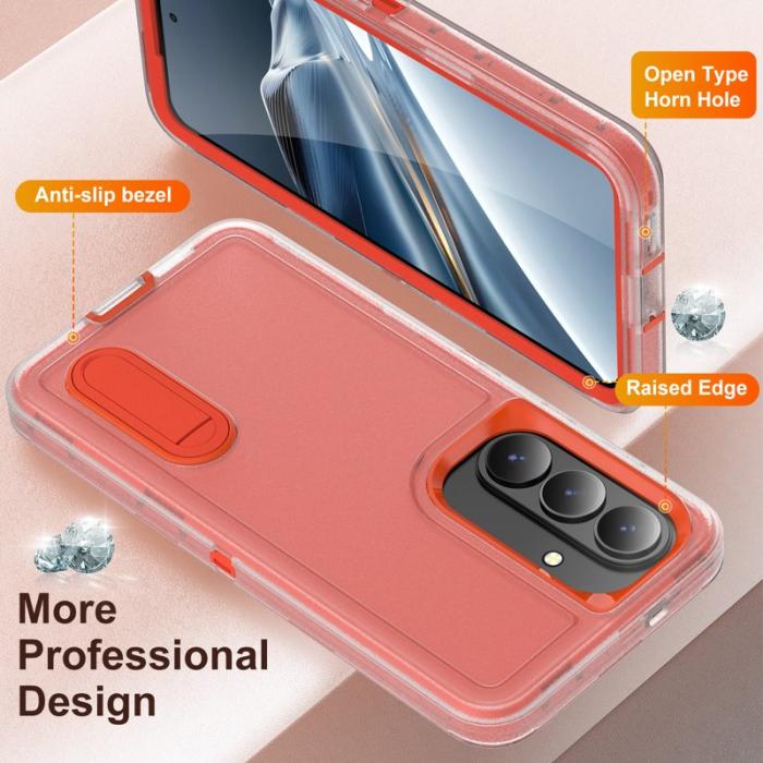 OEM - Mobilskal för Samsung Galaxy S26 PC + Silikon Anti-Drop Kickstand - Transparent