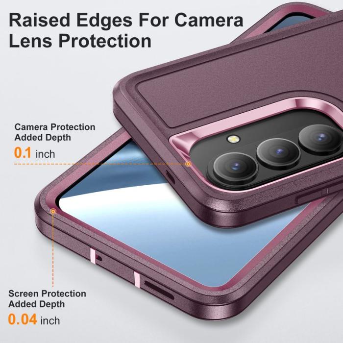 OEM - Mobilskal för Samsung Galaxy S26 PC + Silikon + EVA Stötskydd - Lila