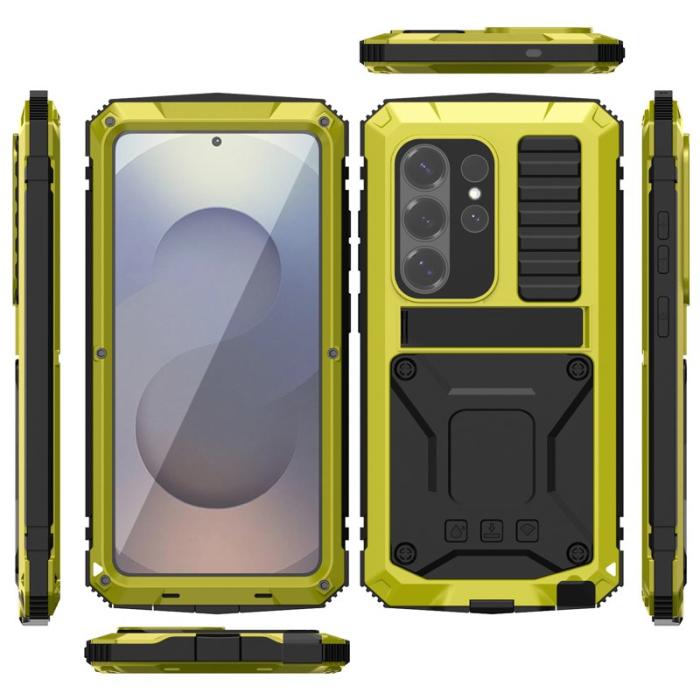 R-JUST - R-JUST Mobilskal för Samsung Galaxy S26 PC + Silikon Kickstand - Gul