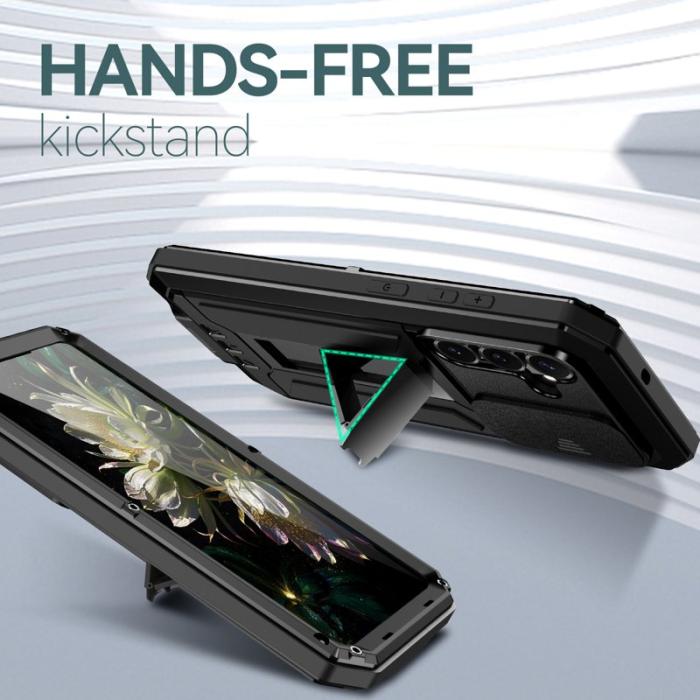 R-JUST - R-JUST Mobilskal för Samsung Galaxy S26 PC + Silikon + Metall - Svart