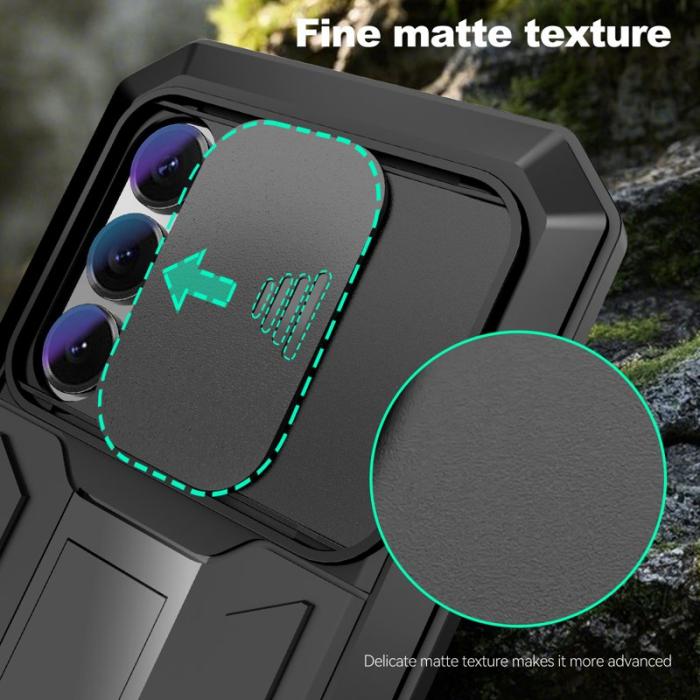 R-JUST - R-JUST Mobilskal för Samsung Galaxy S26 PC + Silikon + Metall - Svart