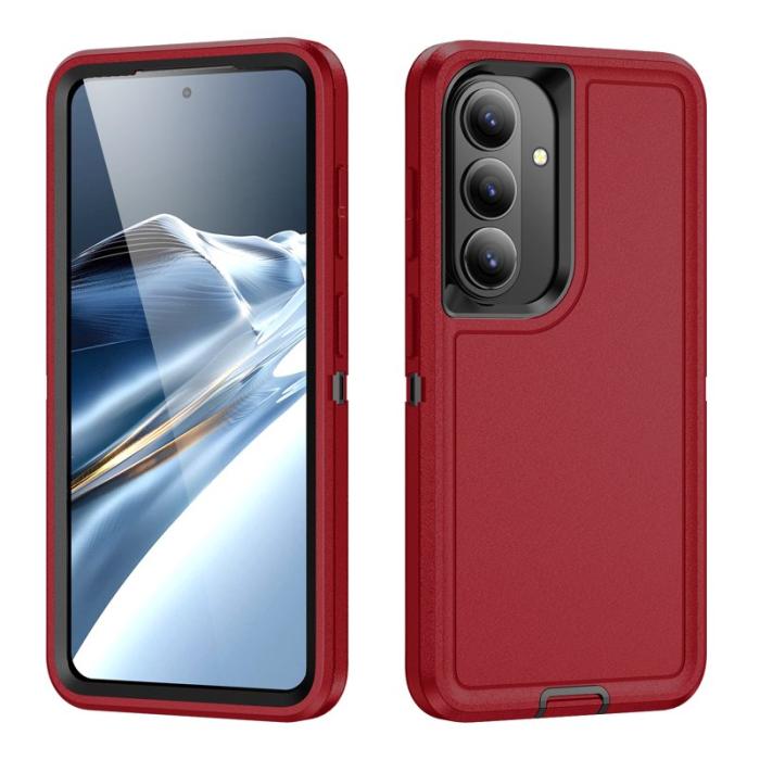 OEM - Mobilskal för Samsung Galaxy S26 PC + TPU Drop Protection - Röd och Svart