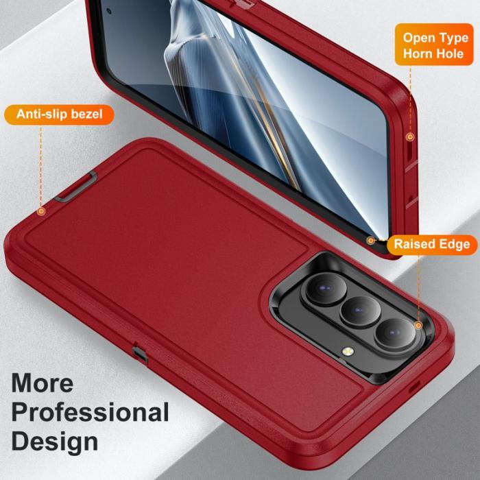 OEM - Mobilskal för Samsung Galaxy S26 PC + TPU Drop Protection - Röd och Svart