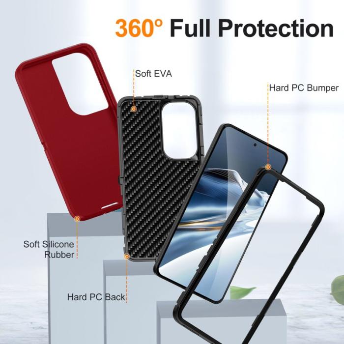 OEM - Mobilskal för Samsung Galaxy S26 PC + TPU Drop Protection - Röd och Svart