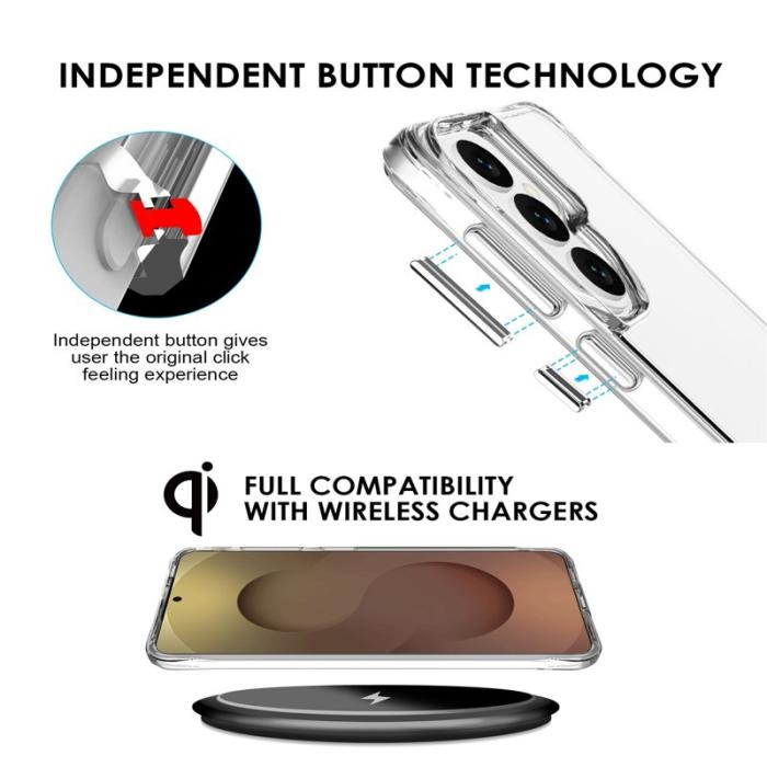 OEM - Mobilskal för Samsung Galaxy S26 PC + TPU Droppskydd - Transparent