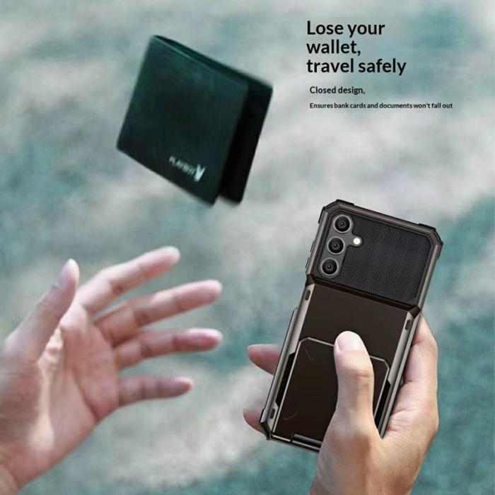 OEM - Mobilskal för Samsung Galaxy S26 PC + TPU med kortfack - Grön