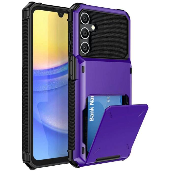 OEM - Mobilskal för Samsung Galaxy S26 PC + TPU med kortfack - Lila