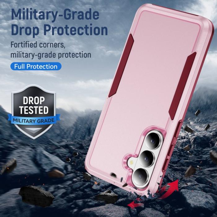 OEM - Mobilskal för Samsung Galaxy S26 PC + TPU Militärklass - Rosa