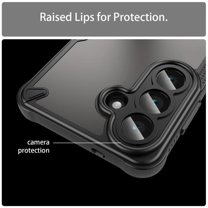 OEM - Mobilskal för Samsung Galaxy S26 PC + TPU Semi-Transparent - Svart