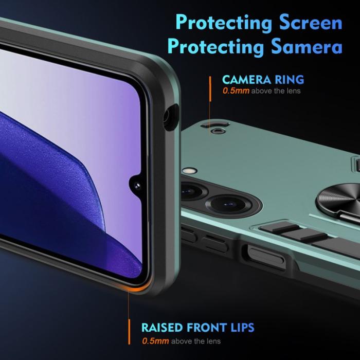 OEM - Mobilskal för Samsung Galaxy S26 PC + TPU Stötsäker med Ring - Grön