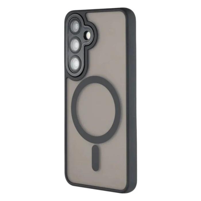 WANLONFENG - WANLONFENG Mobilskal för Samsung Galaxy S26 PC + TPU Stöttålig Magnetisk - Svart