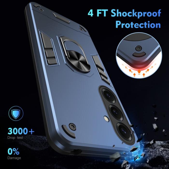 OEM - Mobilskal för Samsung Galaxy S26 PC + TPU Stöttålig med Ring - Blå