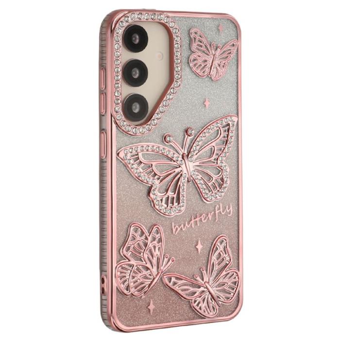 OEM - Mobilskal för Samsung Galaxy S26 Plus 3D Fjäril TPU - Rosa