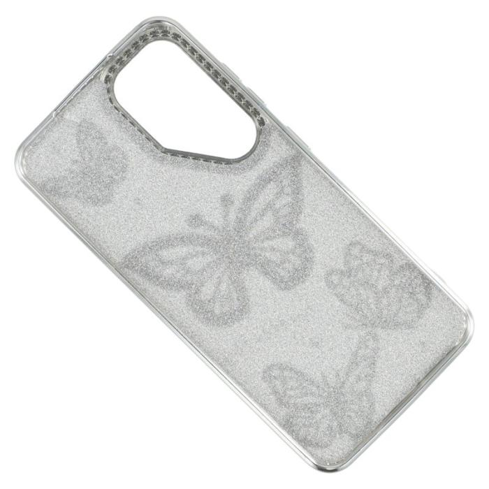 OEM - Mobilskal för Samsung Galaxy S26 Plus 3D Fjäril TPU - Silver