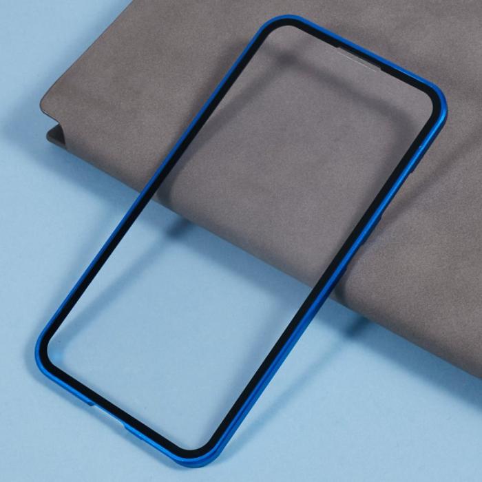 OEM - Mobilskal för Samsung Galaxy S26 Plus Dubbel-sidigt härdat glas - Blå