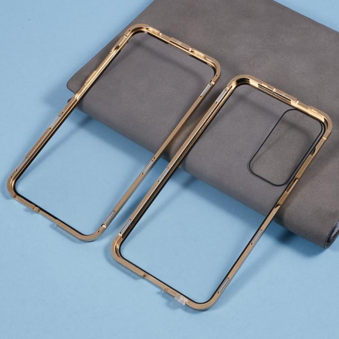 OEM - Mobilskal för Samsung Galaxy S26 Plus Dubbel-Sidigt Härdat Glas - Guld