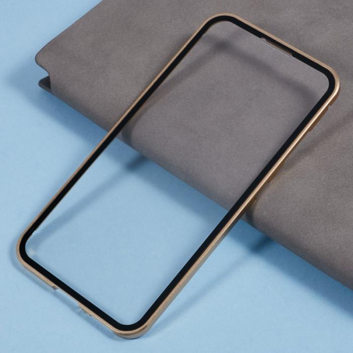 OEM - Mobilskal för Samsung Galaxy S26 Plus Dubbel-Sidigt Härdat Glas - Guld