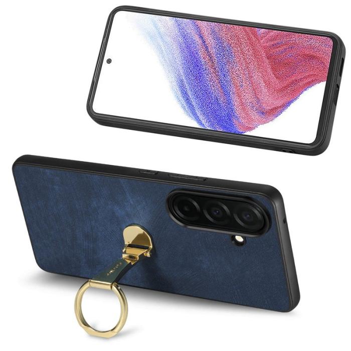 CASENEO - CASENEO Mobilskal för Samsung Galaxy S26 Plus Fällbar Kickstand Konstläder - Blå