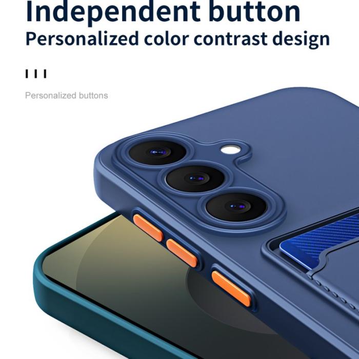 OEM - Mobilskal för Samsung Galaxy S26 Plus Flexibelt TPU med kortfack - Mörkgrön