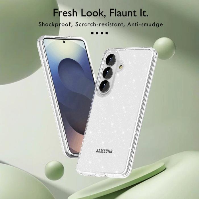 OEM - Mobilskal för Samsung Galaxy S26 Plus Glittrande TPU + PC - Guld