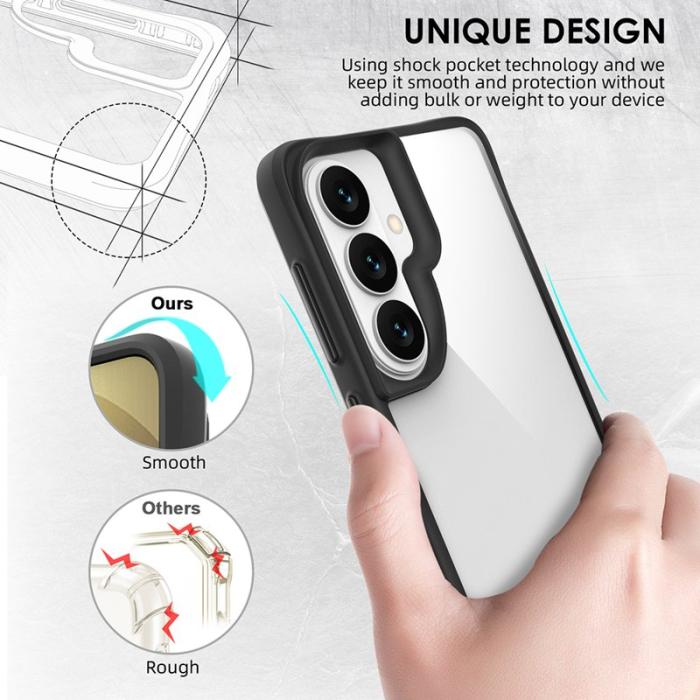 OEM - Mobilskal för Samsung Galaxy S26 Plus Hybrid PC + TPU Shockproof - Svart