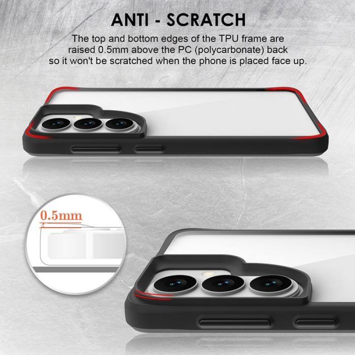 OEM - Mobilskal för Samsung Galaxy S26 Plus Hybrid PC + TPU Shockproof - Svart