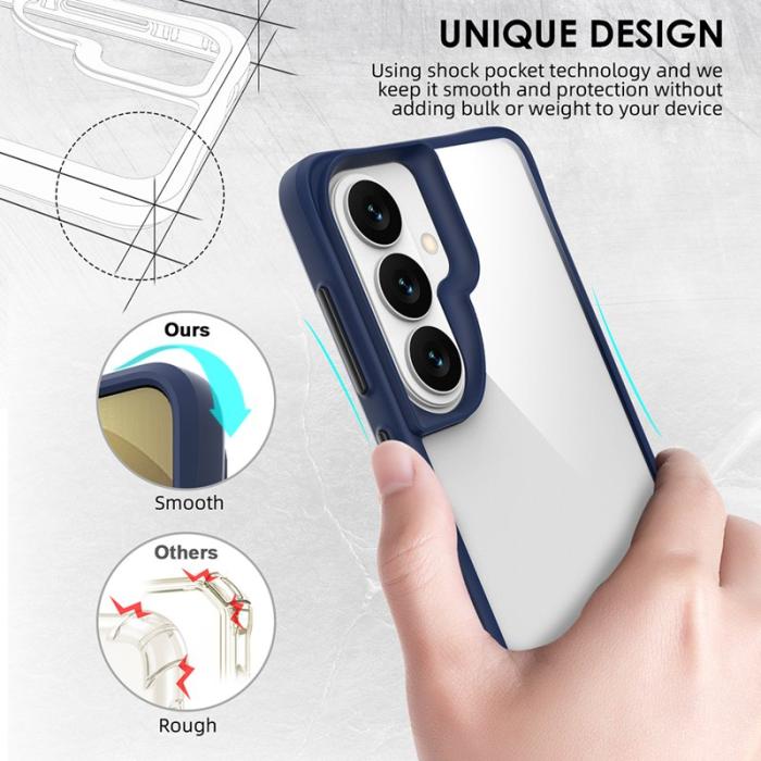 OEM - Mobilskal för Samsung Galaxy S26 Plus Hybrid PC + TPU Stöttålig - Blå